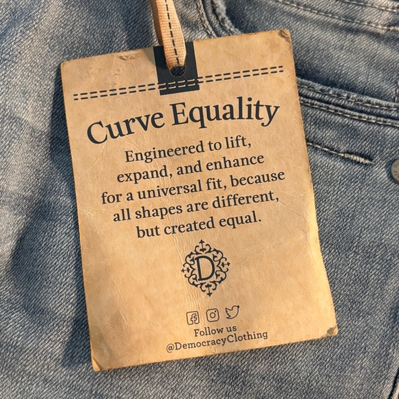 Democracy Gray Flare Jeans with Lace Detail - Picture 3 of 9